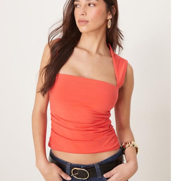 Abercrombie Coral Square Neck Seamless Top - Picture 1 of 7